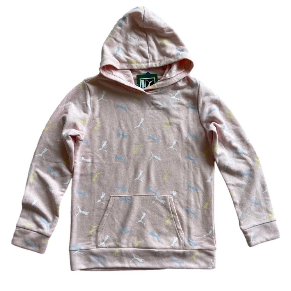 Puma Youth Large Pink Logo Hoodie NWT